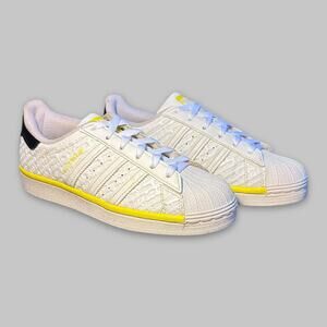 Adidas Superstar White Yellow Black Women’s Sneakers - Size 5